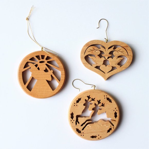 Handcrafted Wood Ornaments Fretwork Belfast ME USA - Picture 8 of 8